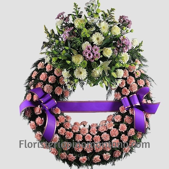 Corona de flores para difuntos especial para tanatorios