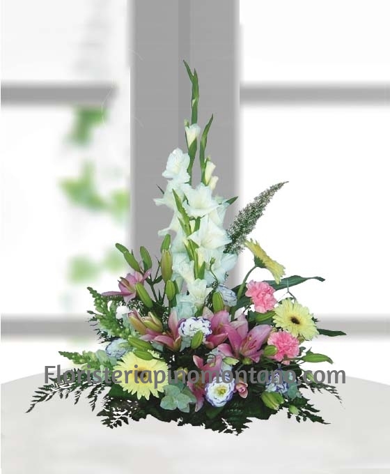 Centro de Flores Blancas