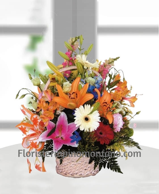 Cesta de Flores variadas