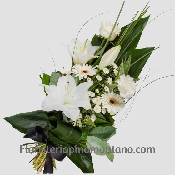 ramo funerario blanco para difuntos