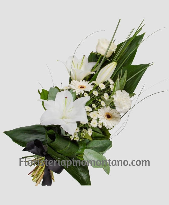 ramo funerario blanco para difuntos
