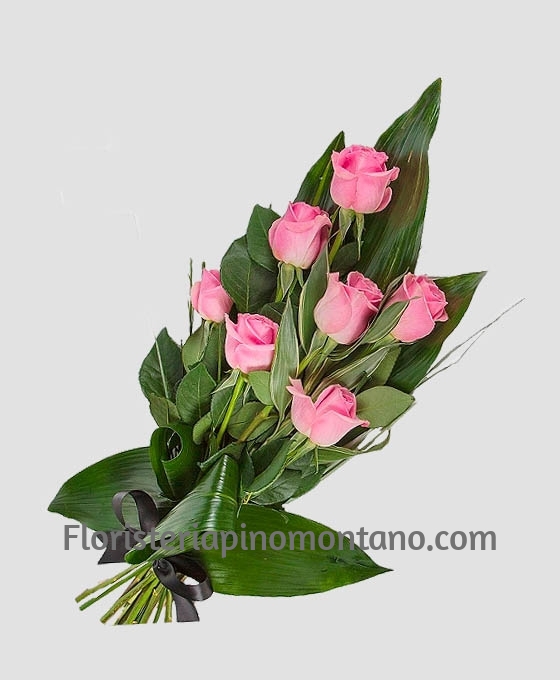 ramo funerario 7 rosas